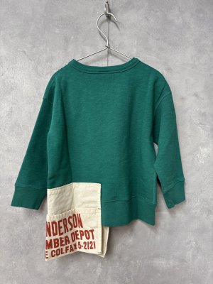 画像3: 2025秋冬　DENIMDUNGAREE　　ウラケ エプロン スウェット　8；グリーン (3)