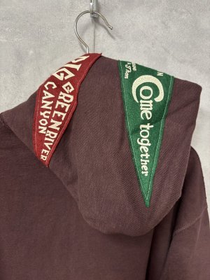 画像4: 2025秋冬　DENIMDUNGAREE  　  ウラケ ペナント パーカー  　2；黒 (4)