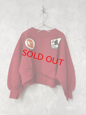 画像1: 2025秋冬 　GTH　	  ウラケ ワイド スウェット  	5；赤　サイズ；F (1)