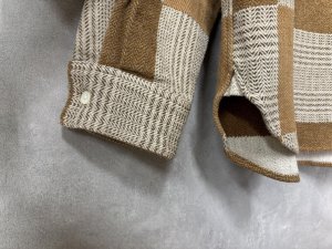 画像3: 2025秋冬　FITH     ツイードコットンチェックシャツ　　16；ベージュ (3)