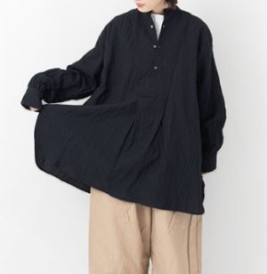 画像5: Veritecoeur    ウールリネンヨークシャツ　　 サイズ；F (5)