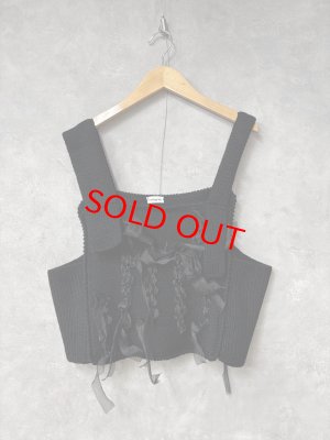 画像1: 2025AW   フランキーグロウ　KNIT VEST　  カラー；BLACK    サイズ；F(おとな) (1)