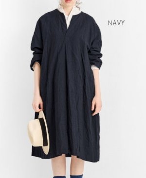 画像3: Veritecoeur    ウールリネンスキッパーワンピース　 サイズ；F (3)