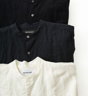 画像9: Veritecoeur    ウールリネンヨークシャツ　　 サイズ；F (9)