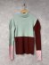 画像1: 2025AW   フランキーグロウ　MULTI COLOR SWELL  SHOULDER HIGH-NECK KNIT    カラー；MINT-RD BR-PK (1)