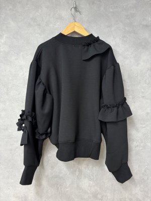 画像4: 2025AW   フランキーグロウ　　VORIOUS FRILL SLV  DOUBLE AIR　PO　カラー；BLACK　　サイズ；F2(おとな) (4)