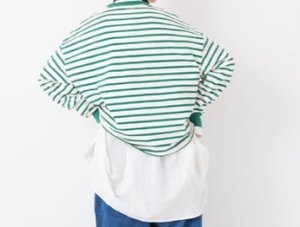 画像3: Veritecoeur    taco cotton ボーダーL/S　　　サイズ；F (3)