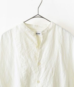 画像3: Veritecoeur    ウールリネンヨークシャツ　　 サイズ；F (3)