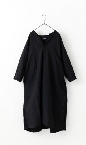 画像2: Veritecoeur    ウールリネンスキッパーワンピース　 サイズ；F (2)