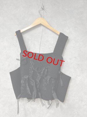 画像4: 2025AW   フランキーグロウ　KNIT VEST　  カラー；BLACK    サイズ；F(おとな) (4)