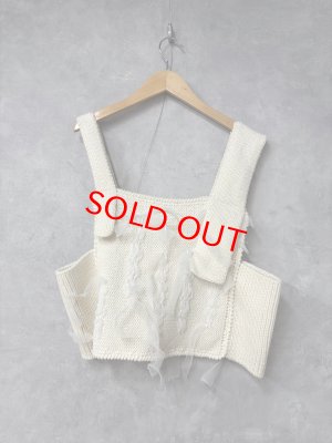 画像4: 2025AW   フランキーグロウ　KNIT VEST　  カラー；IVORY　サイズ；F(おとな) (4)
