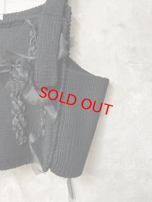 画像3: 2025AW   フランキーグロウ　KNIT VEST　  カラー；BLACK    サイズ；F(おとな) (3)