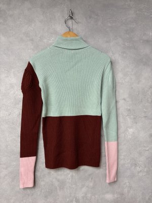 画像3: 2025AW   フランキーグロウ　MULTI COLOR SWELL  SHOULDER HIGH-NECK KNIT    カラー；MINT-RD BR-PK (3)