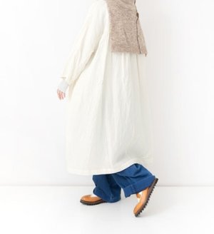 画像7: Veritecoeur    ウールリネンスキッパーワンピース　 サイズ；F (7)