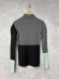 画像4: 2025AW   フランキーグロウ　MULTI COLOR SWELL  SHOULDER HIGH-NECK KNIT    カラー；D GRAY-BK-MT　(おとな) (4)