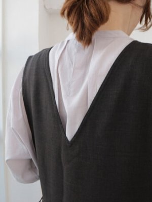 画像5: doux bleu　ウーリーノ 2WAYベストワンピース　99；ブラック　サイズ；FREE (5)