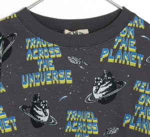 画像3: MakeYourDay　　宇宙柄トレーナー　　　カラー；チャコール (3)