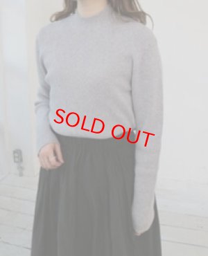 画像1: YARRA 　綿カシミヤハイネックリブニット　　80；グレー　　FREE (1)