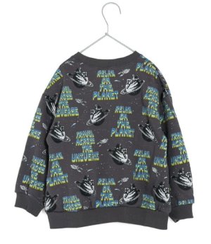 画像2: MakeYourDay　　宇宙柄トレーナー　　　カラー；チャコール (2)