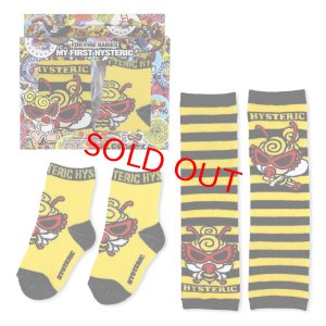 画像1: MY FIRST HYSTERIC　LITTLE BEE レッグウォーマー&ソックス セット　60；イエロー　サイズ；FREE(11-14) (1)