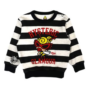画像1: MY FIRST HYSTERIC　LITTLE BEE ボーダー 裏毛トレーナー　　18；グレートップ (1)
