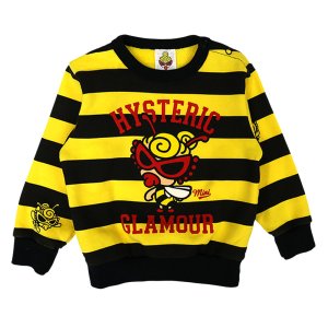 画像1: MY FIRST HYSTERIC　LITTLE BEE ボーダー 裏毛トレーナー　　64；イエロー系 (1)