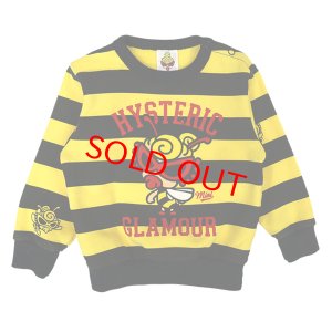 画像1: MY FIRST HYSTERIC　LITTLE BEE ボーダー 裏毛トレーナー　　64；イエロー系 (1)