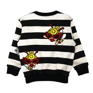 画像2: MY FIRST HYSTERIC　LITTLE BEE ボーダー 裏毛トレーナー　　18；グレートップ (2)