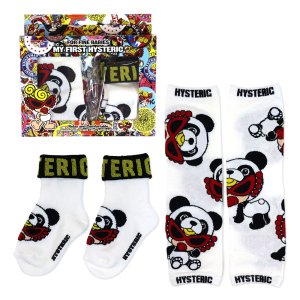 画像1: MY FIRST HYSTERIC　PANDA MINI レッグウォーマー&ソックス セット　　00；ホワイト (1)