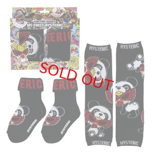 画像1: MY FIRST HYSTERIC　PANDA MINI レッグウォーマー&ソックス セット　　10；ブラック (1)