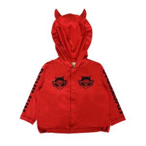 画像1: MY FIRST HYSTERIC　DEVILKIN つの羽付き カーディガン　　20；レッド (1)