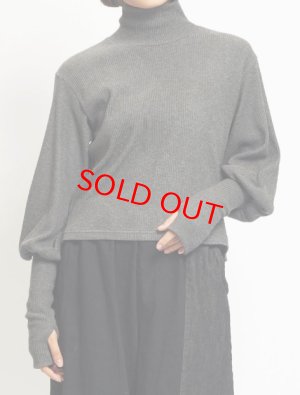 画像3: gomme　　ロングリブT　　2；チャコール　　サイズ；M (3)