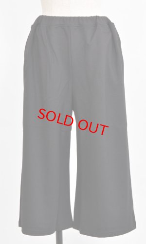 画像1: gomme　　8分丈ゴムパンツ　　1；黒　　サイズ；M (1)