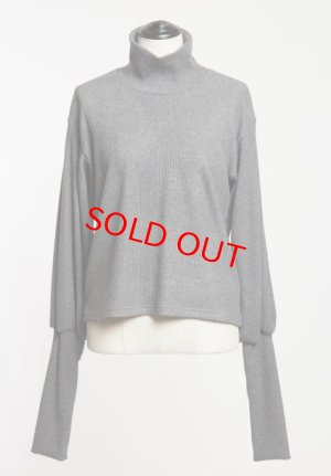 画像1: gomme　　ロングリブT　　2；チャコール　　サイズ；M (1)