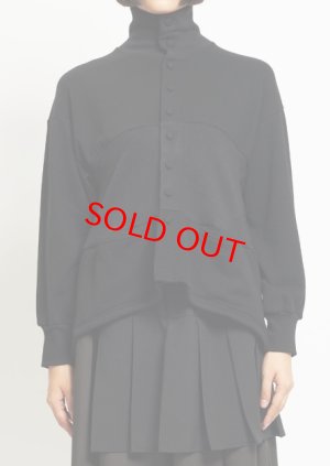 画像1: gomme　　シームハイネックカーディガン　　2；チャコール　　　　サイズ；M (1)