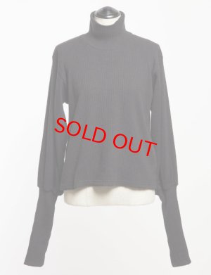 画像1: gomme　　ロングリブT　　3；黒　　サイズ；M (1)