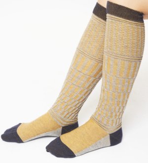 画像2: gomme　リンクスリブハイソックス　　サイズ；F (2)