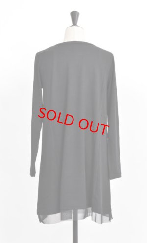 画像2: gomme　フレア長袖ワンピース 　1；黒　　サイズ；M (2)