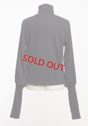 画像2: gomme　　ロングリブT　　3；黒　　サイズ；M (2)