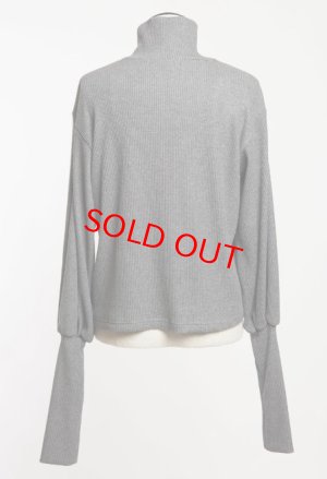 画像2: gomme　　ロングリブT　　2；チャコール　　サイズ；M (2)