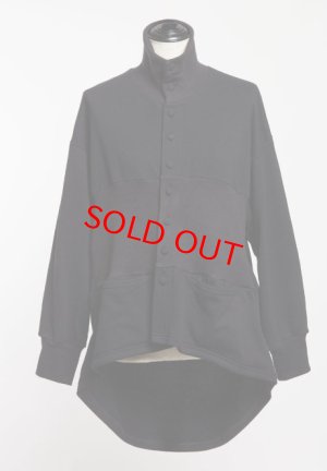 画像1: gomme　　シームハイネックカーディガン　　３；黒　　　　サイズ；M (1)