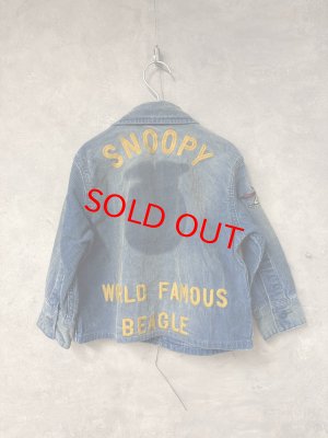 画像3: 2025秋冬　DENIMDUNGAREE　　Indigo Corduroy SNOOPY Jacket　　14；ブルー　　サイズ；115 (3)