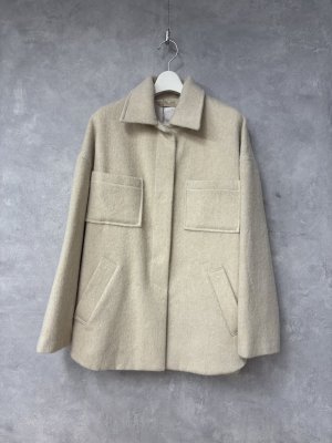 画像1: 2025AW   Bon Vieux Temps　　シャギーウールジャケット　　40；アイボリー　　サイズ；1　　 (1)