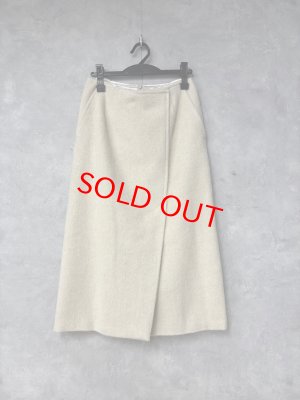 画像1: 2025AW   30%off Bon Vieux Temps　　シャギーウールスカート　　40；アイボリー　　 (1)