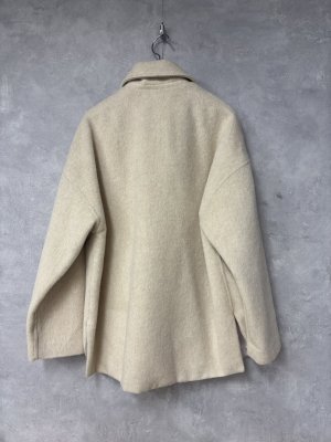 画像3: 2025AW   Bon Vieux Temps　　シャギーウールジャケット　　40；アイボリー　　サイズ；1　　 (3)