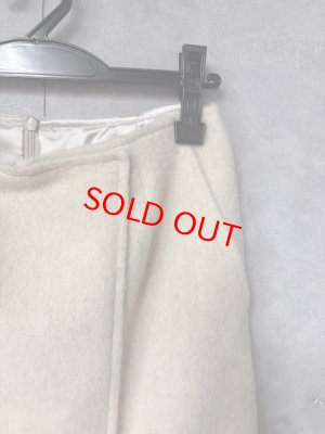 画像2: 2025AW   30%off Bon Vieux Temps　　シャギーウールスカート　　40；アイボリー　　 (2)