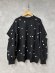 画像1: 2025AW   フランキーグロウ　　DOTS DEFORMED SLEENES SWEATSHIRT　　カラー；BLACK-WHITE DOTS (1)