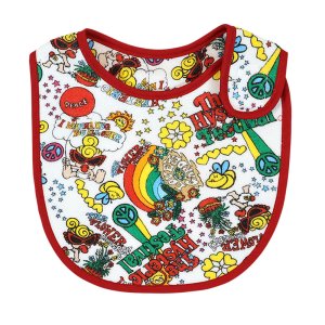 画像1: MY FIRST HYSTERIC　パイル The Hysteric Festival総柄 D型スタイ　　20；レッド (1)