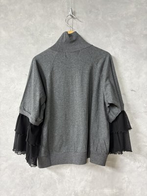 画像3: gomme　フリルカフスＴ　2；グレー　サイズ；M (3)