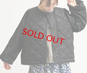 画像5: LILOU+LILY 　DIAMOND QUILT JACKET 　　BLACK  　size:38  (5)